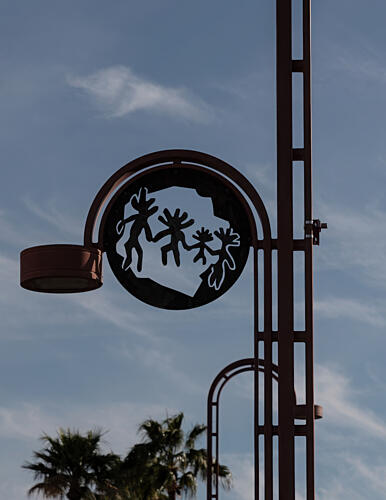 Decorative Tower Above the Valley Metro Rail Line in Downtown Phoenix, Arizona Art Print