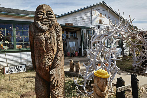 Antlers Decorations at the Antler Attic Shop in Pinetop-Lakeside, Navajo County, Arizona I Art Print