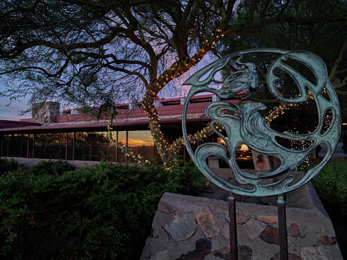 Heloise Cristas Solar Wind Sculpture at Frank Lloyd Wrights Taliesin West, in Scottsdale, Arizona Art Print