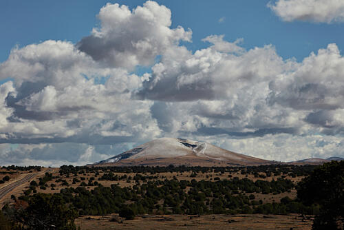 Snow on a Low Mountain Outside Springerville, Arizona Art Print