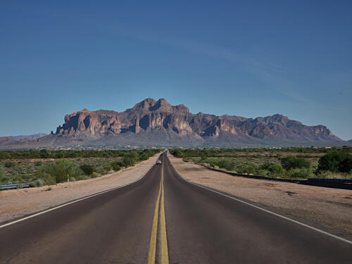 The Superstition Mountains, Near Tortilla Flat, Arizona, East of Phoenix II Art Print