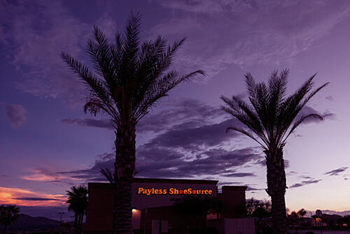 Shoe Store at Dusk in Tucson, Arizona Art Print