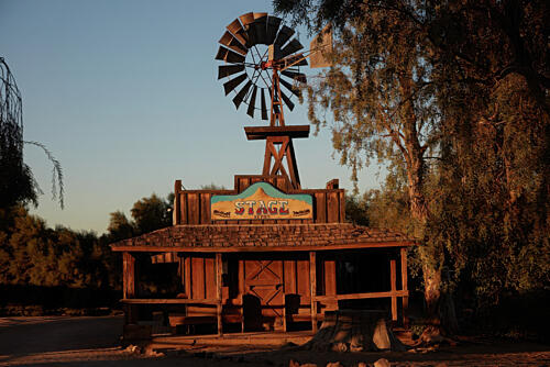 Windmill at a Stagecoach Depot at the White Stallion Ranch, Tucson, Arizona Art Print