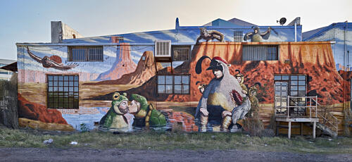 Portion of a Long, Vivid, Phantasmagoric Mural, Tucson, Arizona I Art Print
