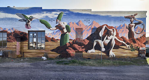 Portion of a Long, Vivid, Phantasmagoric Mural, Tucson, Arizona II Art Print
