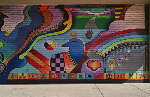 Mural by To-Ree-Nee Wolf, Tucson Arts Brigade in Downtown Tucson, Arizona Art Print