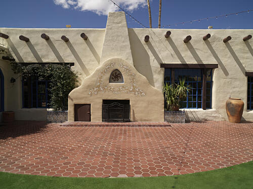 Original School Building at the Hacienda del Sol, a Historic Resort in Tucson, Arizona Art Print