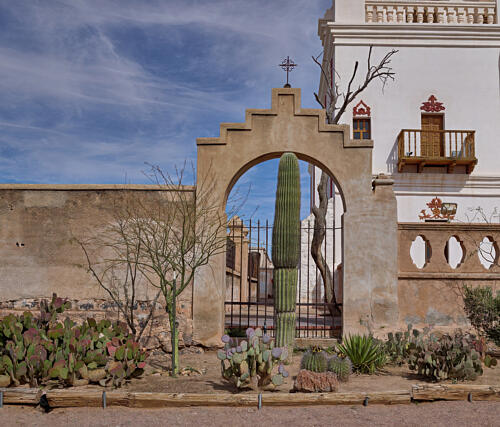 The Mission San Xavier del Bac, a Historic Spanish Catholic Mission, Tucson, Arizona VIII Art Print