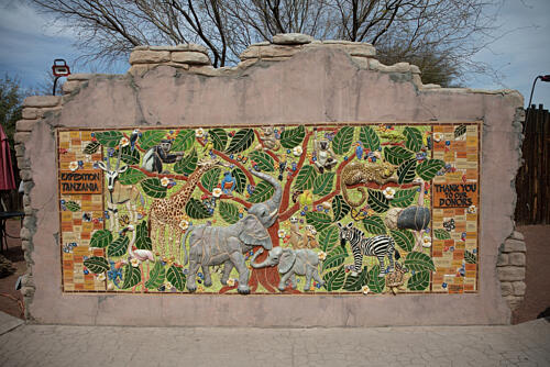 Entrance to the Elephant Enclosure, at the Reid Park Zoo in Tucson, Arizona Art Print