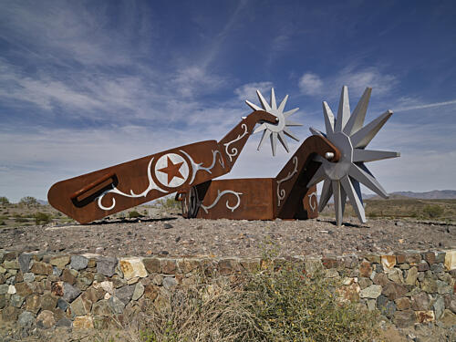 Giant Cowboy Spurs, Wickenburg, Arizona Art Print