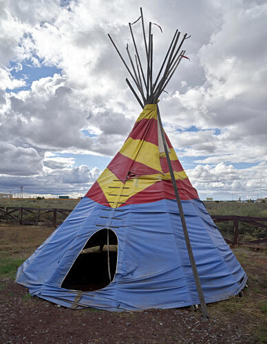An Indian-Style, Tipi at the Double Eagle Trading Company in Williams, Arizona Art Print
