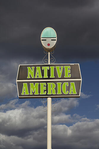 Sign for the Native America Jewelry Shop in Williams, Arizona Art Print