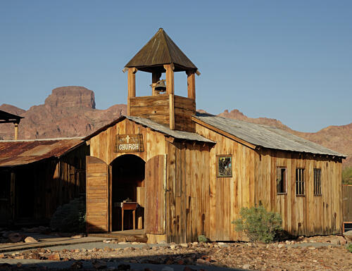 Church, at the Castle Dome City Ghost Town, Near Yuma, Arizona Art Print