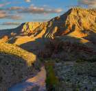 Virgin River and Virgin Mountains-Arizona Art Print