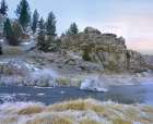 Hot Creek Hot Springs near Mammoth Lakes-California Art Print