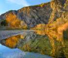 Santa Ynez Mountains Reflected in Santa Ynez River-California Art Print