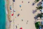 Above the beach Art Print