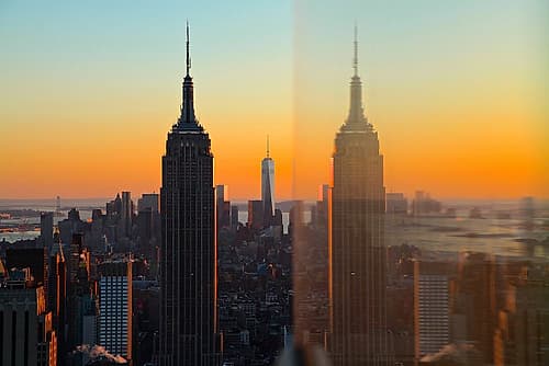 New York City at Sunset Art Print