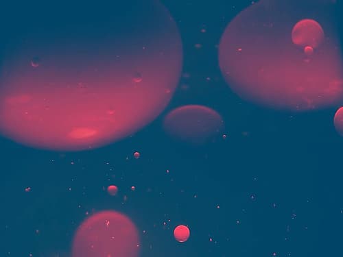 Red Circles on Blue Art Print