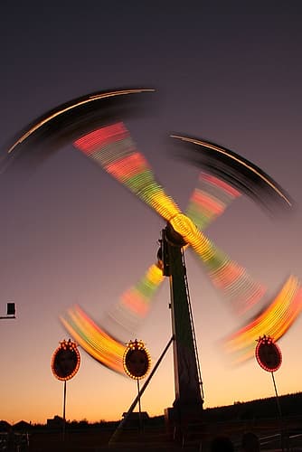 Skyflyer Swing, Amusement Park Photography Print