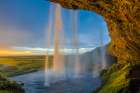Waterfall on a Cave Art Print