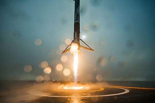 First stage of Falcon 9 rocket 2016 Photography Print