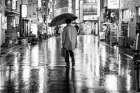 Walking Home in the Rain Art Print