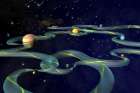 Artist Concept of the Interplanetary Transport Network Art Print