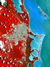 Cancun - Yucatan Peninsula - Mexico Viewed from Space Art Print