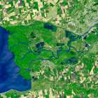 Rostov-on-Don - a Russian City on the Don River from Space Art Print