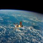 Skylab 2 Farewell View from the Departing Skylab Command Service Module Art Print