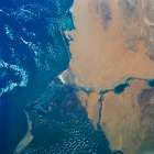 Skylab 3 Earth view of the Nile Delta - Egypt and Suez Canal Art Print