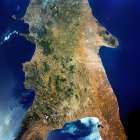 Southern Italy including Naples and Mount Vesuvius from Space Art Print