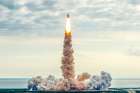 Space Shuttle Endeavour lifts off from NASAs Kennedy Space Center - 2007 Art Print