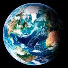 The Earth Created by Various Layers of Satellite Footage Art Print