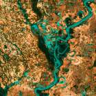 the Mississippi River Viewed from Space Art Print