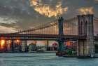 Brooklyn and Manhattan Bridges Art Print