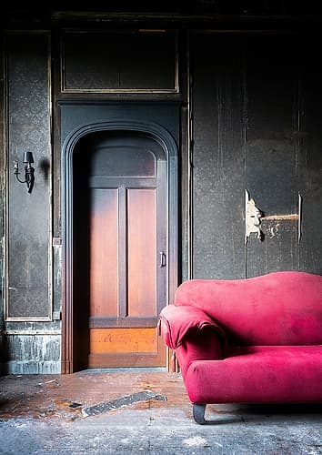 Burned Bedroom Art Print