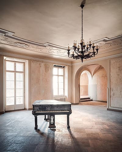 Piano in Orange Photography Print