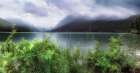 Cloudy Lake Art Print