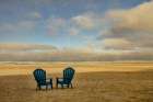 Two Chairs on the Sand Coastal Print