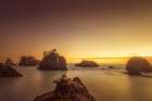 Golden Evening at Secret Beach Art Print