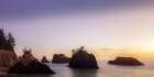 Sea Stacks on an Early Autumn Evening Art Print