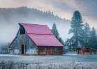 Frosty Barn Art Print