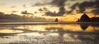 Golden Coastal Sunset Art Print