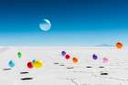 Uyuni Salt Flats Balloons Art Print