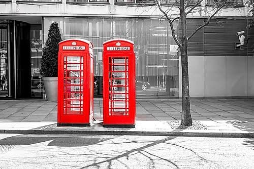 Red Phone Boxes Photography Print