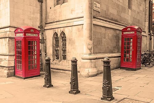 London Red Phone Booths Photography Print
