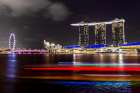 Singapore Boat Lights Art Print