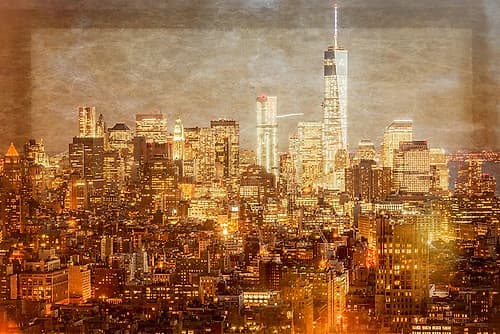 Downtown  Yellow Photography Print